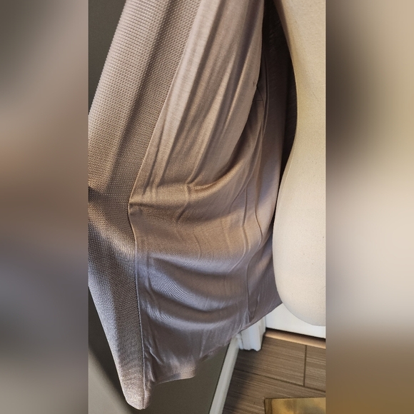NWOT H&M Grey Taupe Shimmering open front jacket - Size Small - Picture 5 of 9